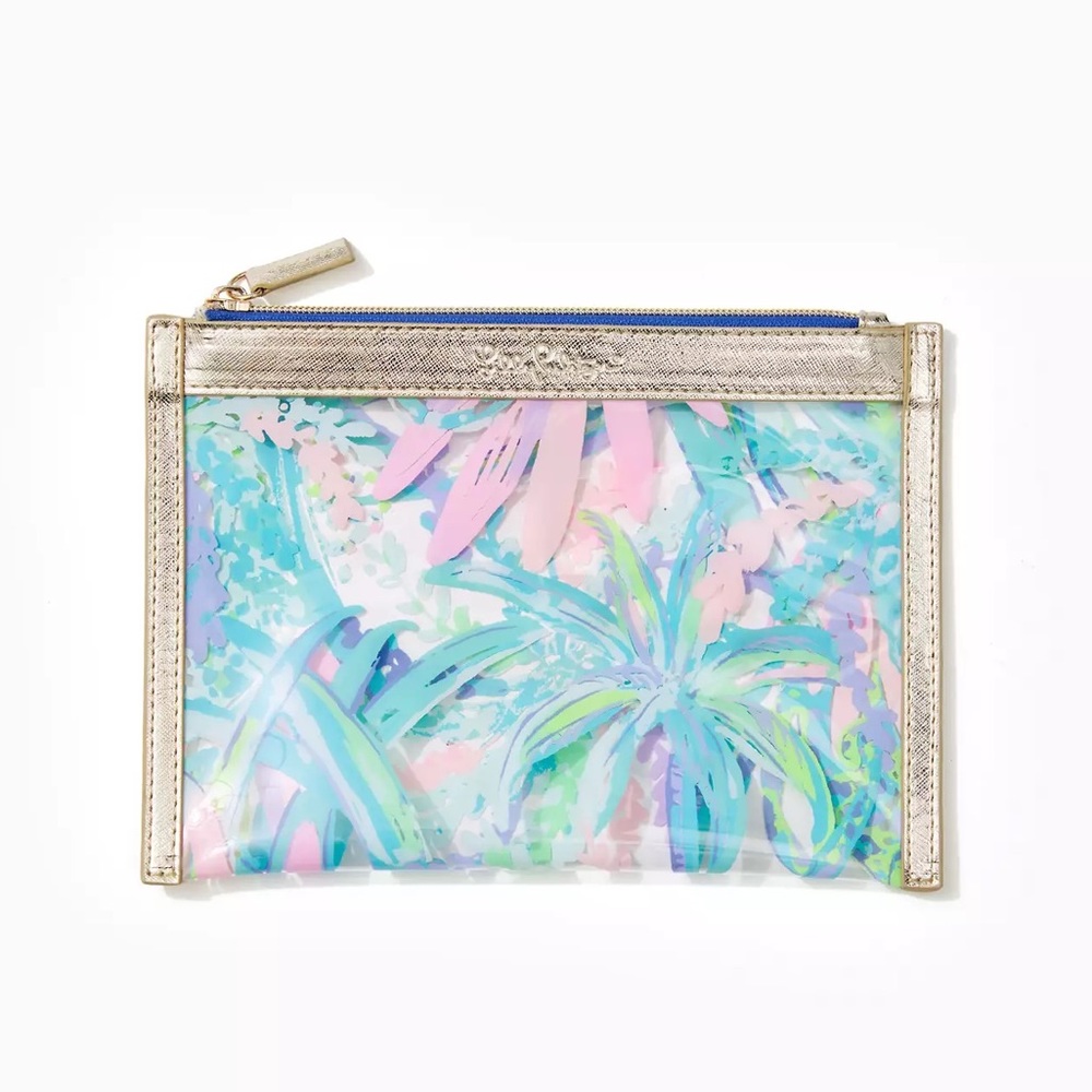 NEW Lilly Pulitzer Printed Pouch Clear Sweet Escape